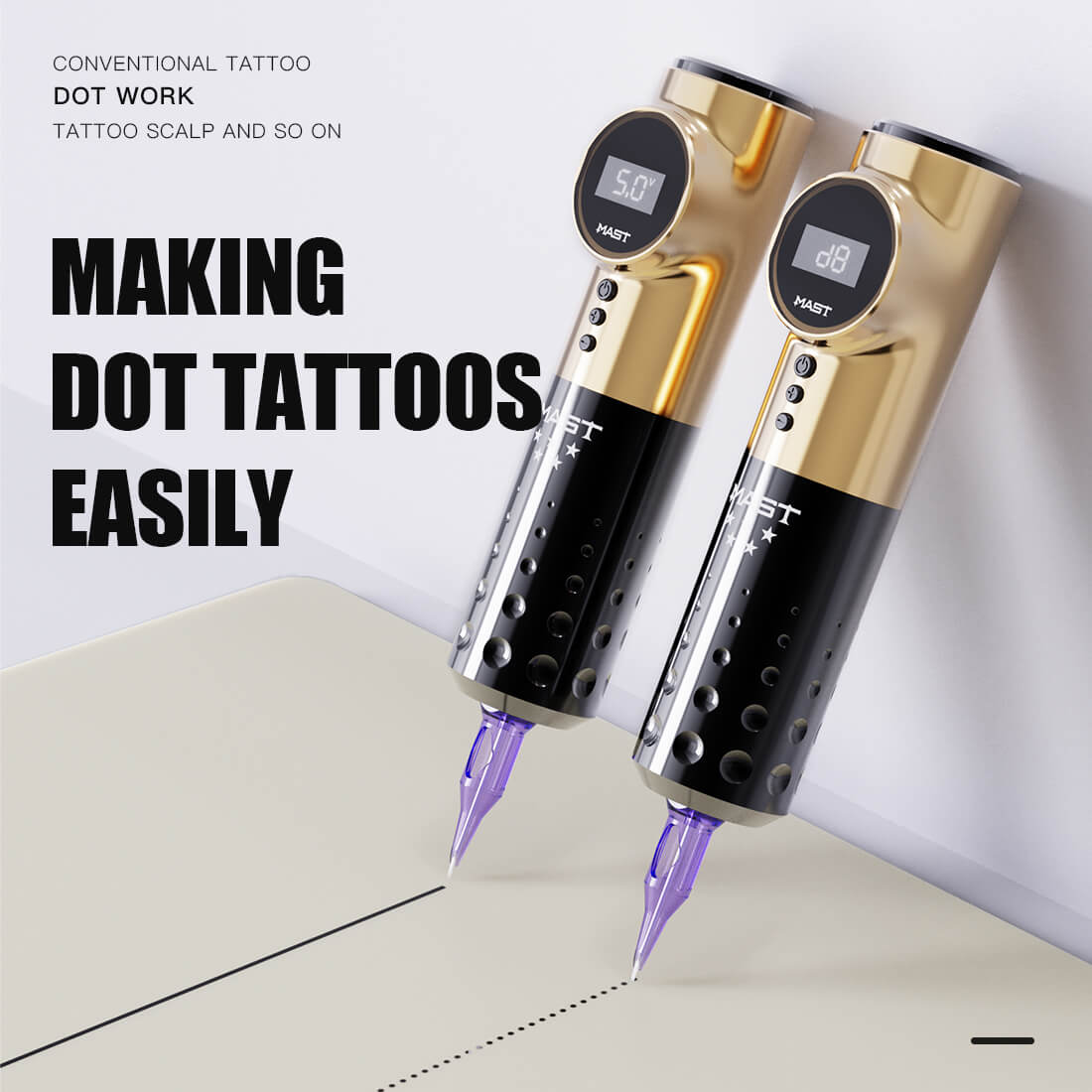 MAST Wireless Tattoo Machine With 3.5 Stroke 5 Star Series Pro | Mast Archer