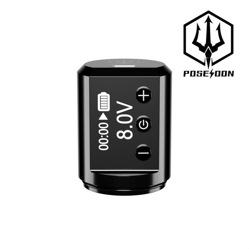 POSEIDON WIRELESS OLED TATTOO PEN MACHINE WITH TIMING - 4.2mm