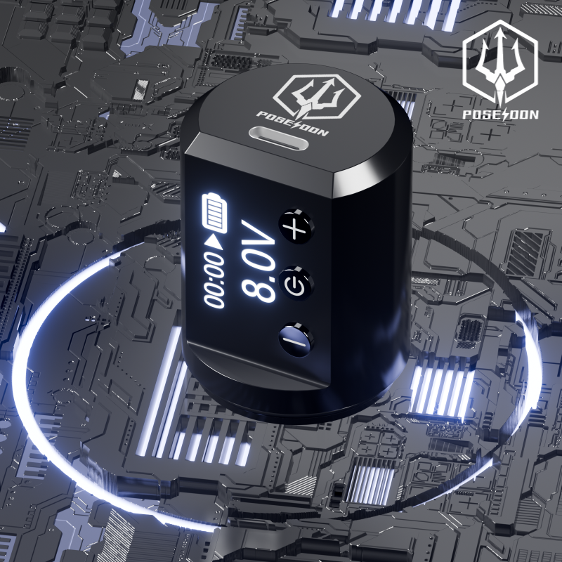 POSEIDON WIRELESS OLED TATTOO PEN MACHINE WITH TIMING - 4.2mm
