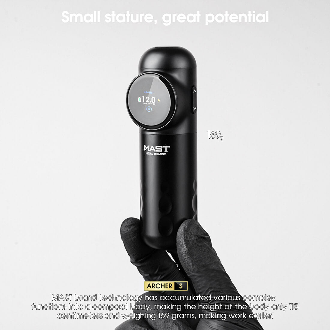 MAST Wireless Tattoo Pen Machine with 4.2MM Stroke Ultra Fast Charging | Mast Archer S