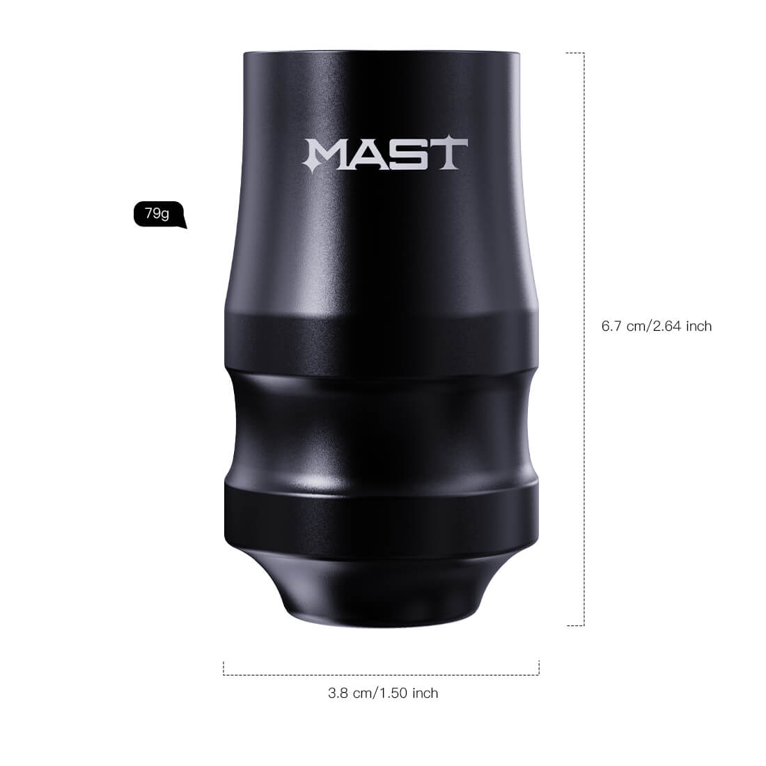 MAST Wireless Tattoo Pen Machine with 3.6MM Stroke Fast-Charging | Mast Mini (BLACK)