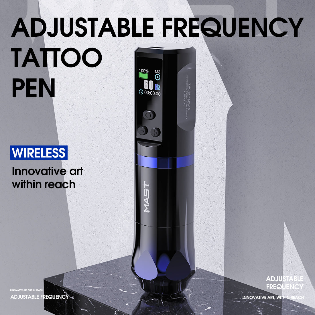 MAST Wireless Tattoo Pen Machine with Adjustable Frequency | Mast Hertz