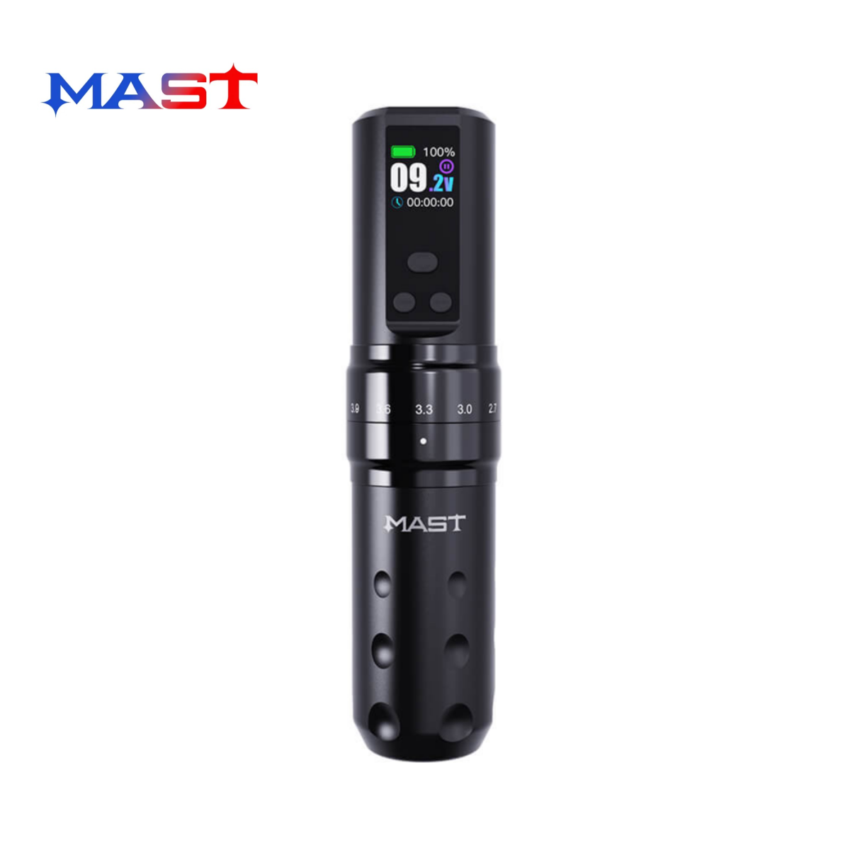 MAST Wireless Tattoo Pen Machine 2.4-4.2MM Strokes Length | Mast Fold 2 Pro (BLACK)